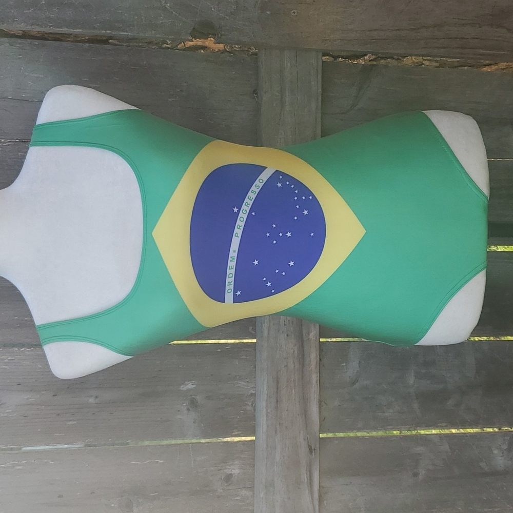 Brazilian Flag One Piece Bathing Suit Swim Brasil 6
